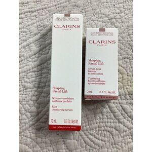 Clarins Shaping Facial Lift Serum 10mL*Eye Concentrate 3mL Tightening*NWB